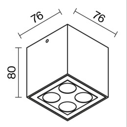 Светильник Ares 8Вт 3000К IP54 потолочн. Maytoni O309CL-L8GF3K