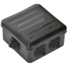 Коробка распаячная ОП 100х100х50 IP44 КМ41255 6 гермовводов черн. IEK UKO21-100-100-050-K02-44