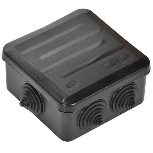 Коробка распаячная ОП 100х100х50 IP44 КМ41255 6 гермовводов черн. IEK UKO21-100-100-050-K02-44
