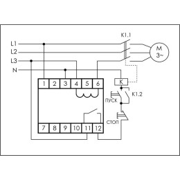 Реле тока PR-617-01 (диапазон 0.5-5А; с задержкой отключения; монтаж на DIN-рейке 35мм 230В 16А 1Z I