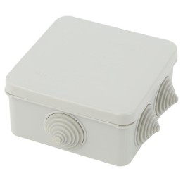 Коробка распаячная KKORz-100-100-50-6gv открытой установки КОР 100х100х50мм защелк. крышка 6 вставл.