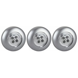 ЭРА Фонарь SB-504 пушлайт "Аврора" [4xLED, 3xAAA, серебристый, 3шт в кор]