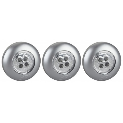 ЭРА Фонарь SB-504 пушлайт "Аврора" [4xLED, 3xAAA, серебристый, 3шт в кор]