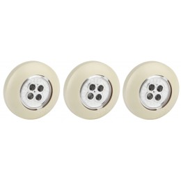 ЭРА SB-505 Фонарь пушлайт "Аврора" [4xLED, 3xAAA, слон. кость, 3шт в кор] (20/120/480)