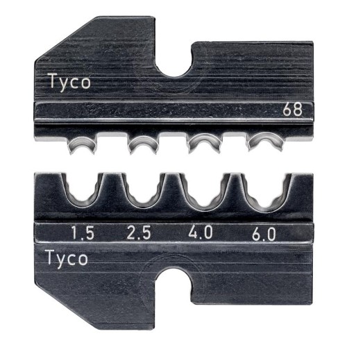Плашка опрессовочная под штекеры Solar (Tyco) 1.5-6.0кв.мм AWG 15-10 кол-во гнезд: 4 Knipex KN-97496