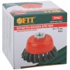 Корщетка-чашка гайка М14 стальная витая проволока 75мм FIT 39467