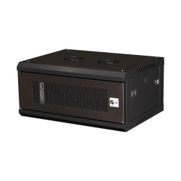 Шкаф телекоммуникационный настен. 19дюйм 4U 280х600х450мм дверь перфорация черн. Datarex DR-650001