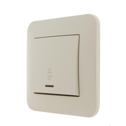 Переключатель проходной 1-кл. 1п СП Karina 10А IP20 с подсветкой механизм крем. LEZARD 707-0388-114