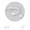 Патрон FITO-Holder G13 IP65 mini для ламп FITO до 600мм 2хG13 с выключателем вилкой 1.5м Эра Б005774