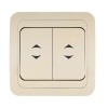 Переключатель проходной 2-кл. СП Mimoza 10А IP20 крем./крем. Makel 25026