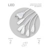 Разветвитель сетевой для фитолампы FITO 5х IEC C7 (2 pin) 2 м для подключения 5 светильников Эра Б00