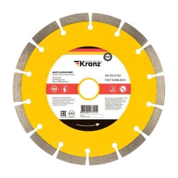 Диск алмазный отрезной сегментный 180x22.2мм Kranz KR-90-0103