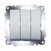 Выключатель 3-кл. СП Cosmo 10А IP20 механизм алюм. ABB 619-011000-254