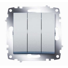 Выключатель 3-кл. СП Cosmo 10А IP20 механизм алюм. ABB 619-011000-254