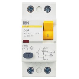 Выключатель дифференциального тока (УЗО) 2п 50А 300мА тип AC ВД1-63 KARAT IEK MDV10-2-050-300