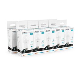 Лампа светодиодная Elementary 25Вт A70 грушевидная 4100К нейтр. бел. E27 2100лм GAUSS 73225