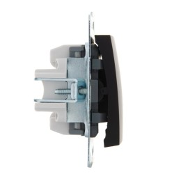 Переключатель проходной 1-кл. 1п СП Karina 10А IP20 механизм черн. бархат LEZARD 707-4288-105