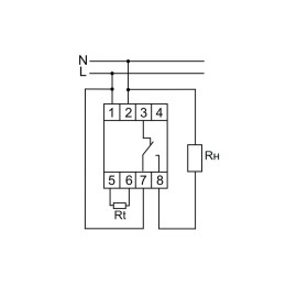 Регулятор температуры RT-823 (от +60 до +95 град.C; выносной датчик с термоус. проводом; монтаж на D