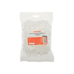 Площадка для крепления стяжки 29х15мм (ПС-2) бел. (уп.100шт) Rexant 07-2104