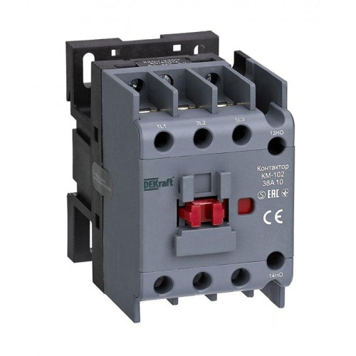 Контактор КМ-102 38А кат. 110В AC 1НЗ AC-3 AC-4 DEKraft 22312DEK