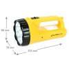 Фонарь аккумуляторный LED3816SM 9LED 2 режима аккум. SLA 220В желт. Ultraflash 12859