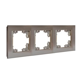 Рамка 3-м Афина стеклянная мокко UNIVersal 2286