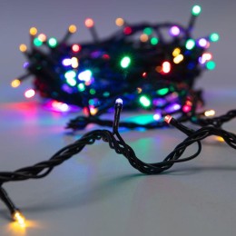 Гирлянда светодиодная управляемая"Нить" 10м 100LED мультиколор 10Вт 220-240В IP65 8 режимов провод П