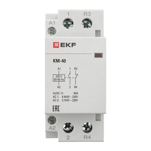Контактор модульный КМ 40А NО+NC (2 мод.) EKF km-2-40-11