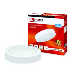 Светильник светодиодный ДПО NRLP-eco 18Вт 4000К IP40 1260лм 230В 225мм бел. IN HOME 4690612008134