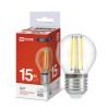 Лампа светодиодная филаментная LED-ШАР-deco шар прозрачная 15Вт 230В E27 4000К 1435лм IN HOME 469061