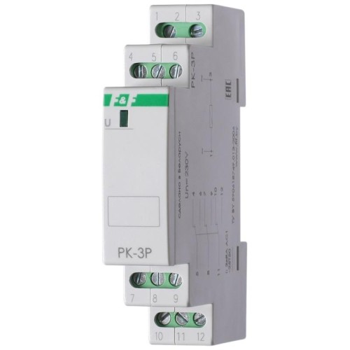 Реле промежуточное PK-3P/110 (110В AC 1 модуль монтаж на DIN-рейке 3х8А 3NO/NC IP20) F&F EA06.001.01