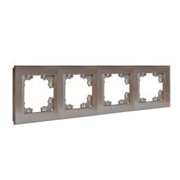 Рамка 4-м Афина стеклянная мокко UNIVersal 2287