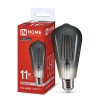 Лампа светодиодная филаментная LED-ST64-deco smoky цилиндр дымчатая 11Вт 230В E27 4000К 980лм IN HOM