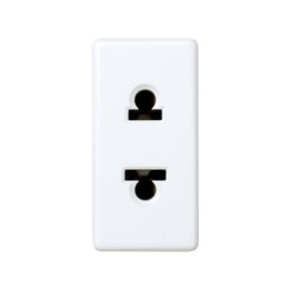 Розетка СП Simon 27 16А IP20 250В узкая 2P без заземл. евро/американ. стандарт (EU/US) механизм бел.