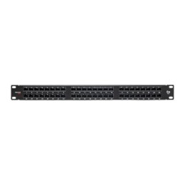 Патч-панель высокой плотности 19дюйм кат.5E 1U неэкранир. UTP 48 портов RJ-45 Dual IDC с органайзеро