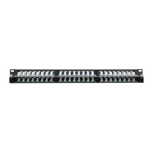 Патч-панель высокой плотности 19дюйм кат.5E 1U неэкранир. UTP 48 портов RJ-45 Dual IDC с органайзеро