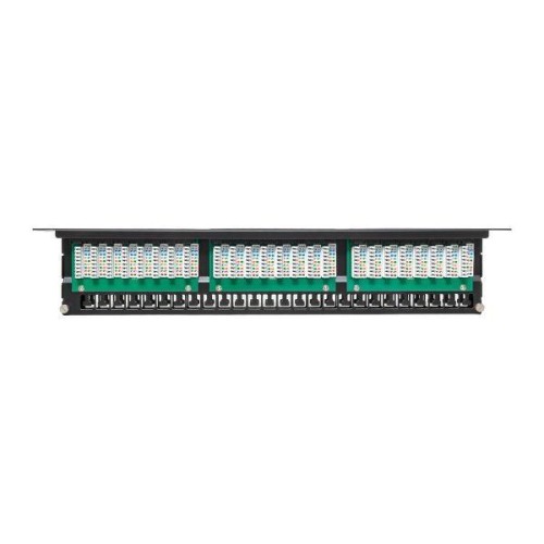 Патч-панель высокой плотности 19дюйм кат.5E 1U неэкранир. UTP 48 портов RJ-45 Dual IDC с органайзеро