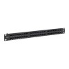 Патч-панель высокой плотности 19дюйм кат.5E 1U неэкранир. UTP 48 портов RJ-45 Dual IDC с органайзеро
