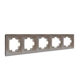 Рамка 5-м Афина стеклянная мокко UNIVersal 2288