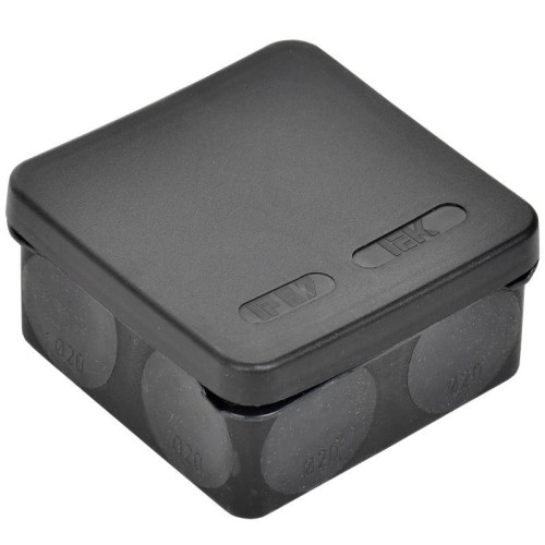 Коробка распаячная ОП КМ42435 80х80х40мм IP67 8 вводов черн. IEK UKO21-080-080-040-K02-66