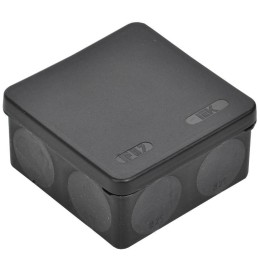Коробка распаячная ОП КМ42455 100х100х50мм IP67 8 вводов черн. IEK UKO21-100-100-050-K02-66
