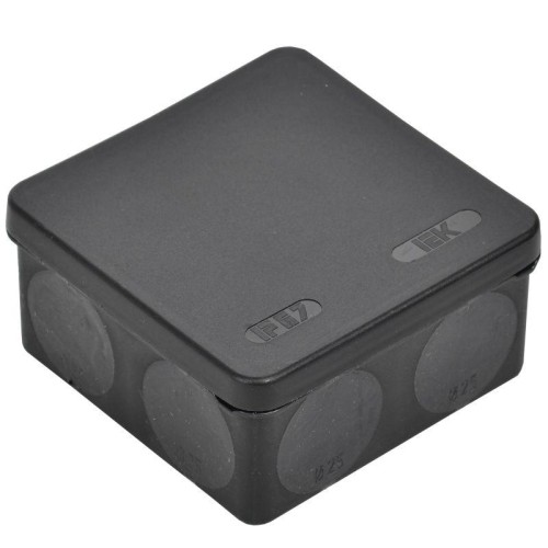 Коробка распаячная ОП КМ42455 100х100х50мм IP67 8 вводов черн. IEK UKO21-100-100-050-K02-66