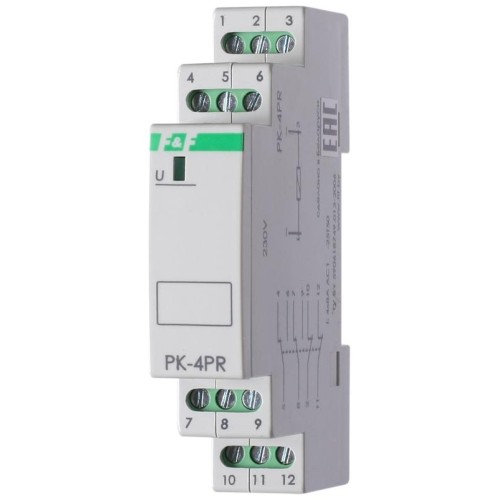 Реле промежуточное PK-4PR/110 (110В AC 1 модуль монтаж на DIN-рейке 4х8А 2NO/NC+2NO IP20) F&F EA06.0