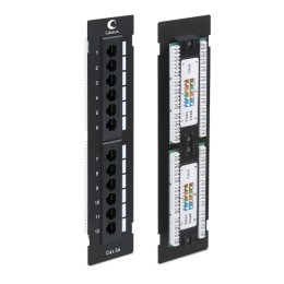Патч-панель настенная кат.5E 12 портов RJ45 PL-12-Cat.5e-WL-Dual IDC с подставкой Cabeus 7004c
