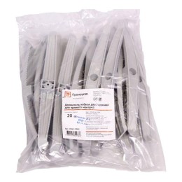 Держатель кабеля двусторонний для прямого монтажа (уп.20шт) сер. Промрукав PR13.0382