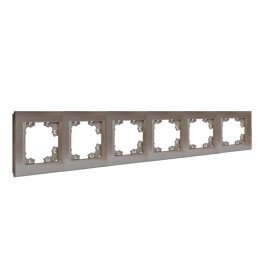 Рамка 6-м Афина стеклянная мокко UNIVersal 2289