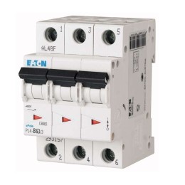 Выключатель автоматический модульный 3п C 40А 4.5кА PL4-C40/3 EATON 293164