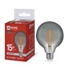 Лампа светодиодная филаментная LED-GL125-deco smoky шар дымчатая 15Вт 230В E27 4000К 1200лм IN HOME