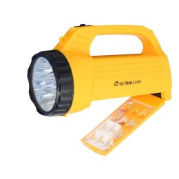 Фонарь аккумуляторный LED3819CSM 9LED + 12SMD 2 режима аккум. SLA 220В желт. Ultraflash 12102/12860