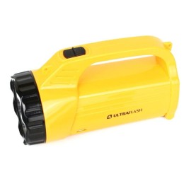Фонарь аккумуляторный LED3819CSM 9LED + 12SMD 2 режима аккум. SLA 220В желт. Ultraflash 12102/12860